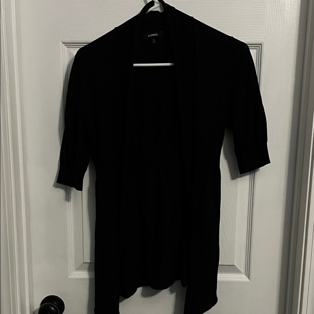 Express Classic Black Open Front Cardigan